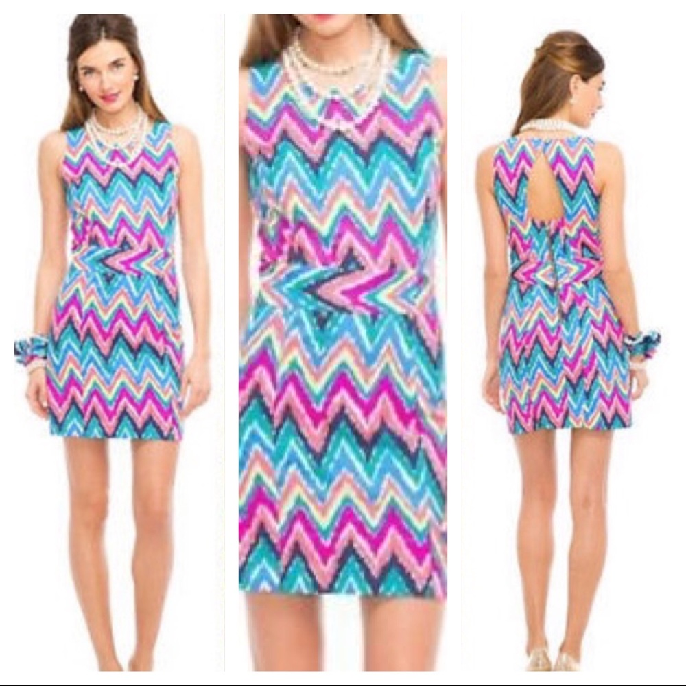 Lilly Pulitzer Chevron Kirkland Dress Size 2